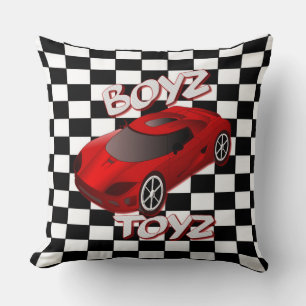 Coussin Garçons Jouets Jeux Red Sports Voiture Jeter Oreil