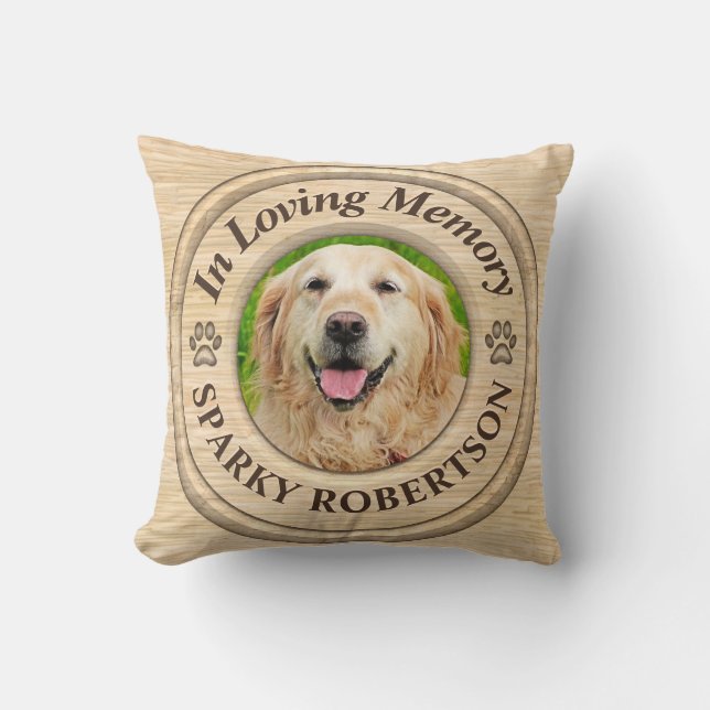 Coussin Garde-mémoire de chien personnalisé (Recto)