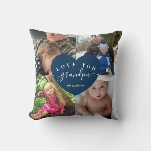 Coussin Garde photo personnalisée GRANDPA Cadeaux mignons