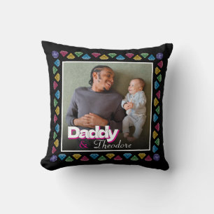 Coussin Garde photo personnalisée pour papa et enfant - Pe