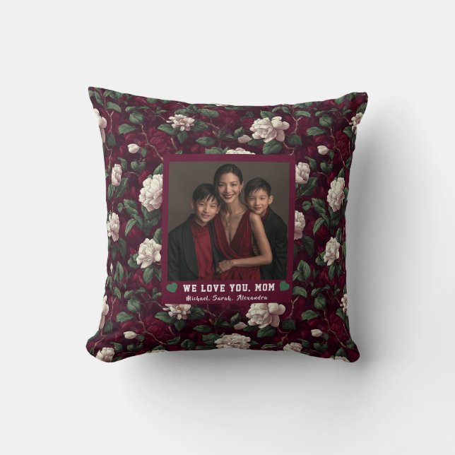 Coussin Gardenias Fleur Mummy Fille Botanique Rustique (Recto)