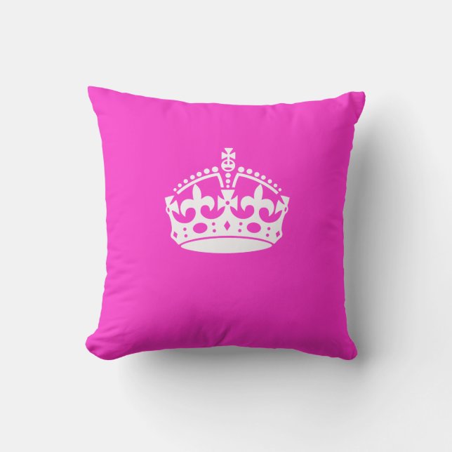 Coussin GARDER CALM CROWN Royal Icon sur Pink Personnalise (Recto)