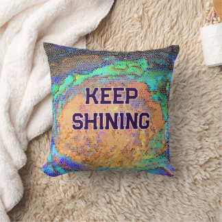 Coussin Garder une mosaïque abstraite colorée brillante