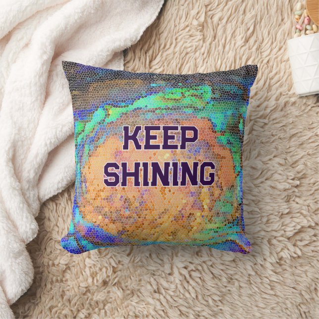 Coussin Garder une mosaïque abstraite colorée brillante (Couverture)