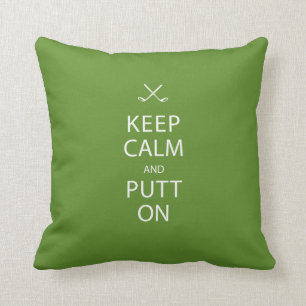 Coussin Gardez le calme - cadeau de golf