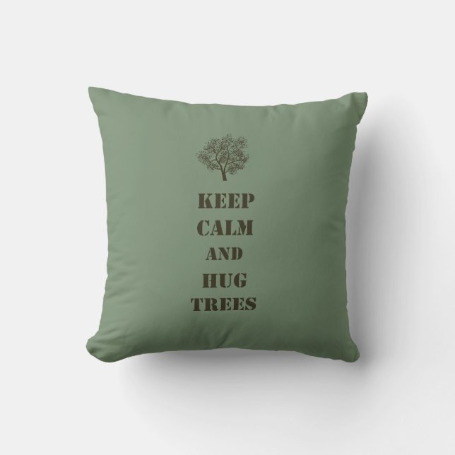 Coussin Gardez le calme des arbres (Recto)