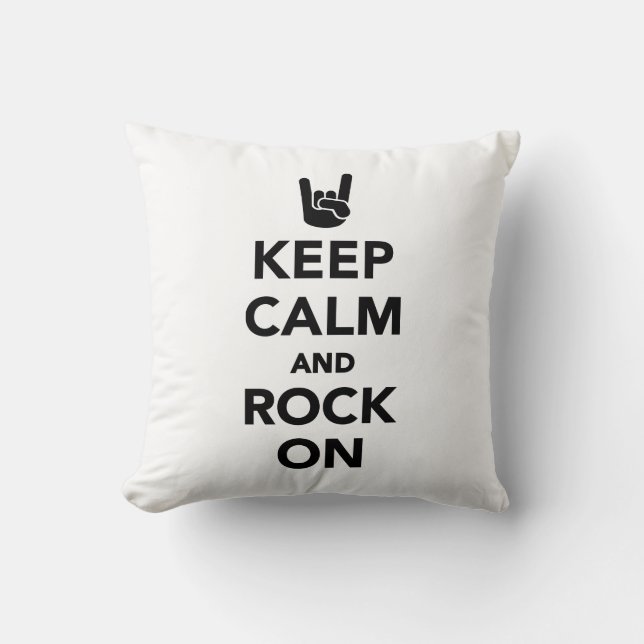 Coussin Gardez le calme et basculez dessus (Recto)