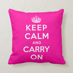 Coussin Gardez le calme et continuez