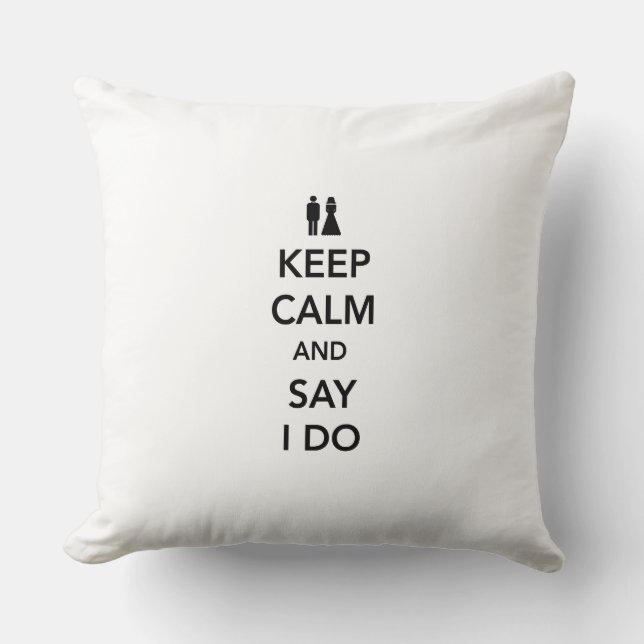 Coussin Gardez le calme et dites que je fais (Recto)