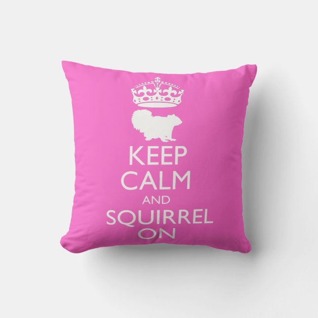 Coussin Gardez le calme et l'accumulez (Recto)