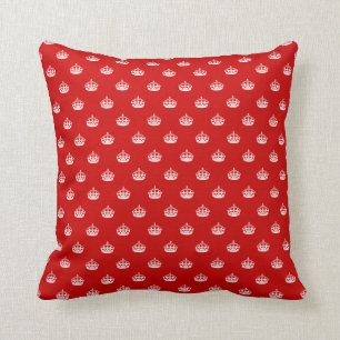 Coussin Gardez le carreau calme avec le motif de couronne