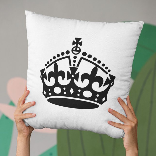 Coussin Gardez le Modèle de la couronne calme (Créateur téléchargé)