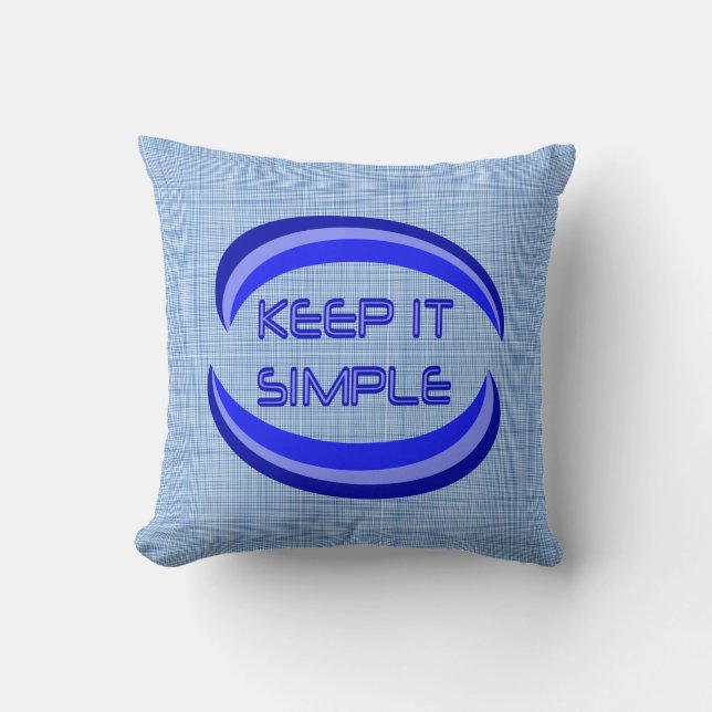 Coussin Gardez-le simple Citation de Slogan Récupération e (Recto)