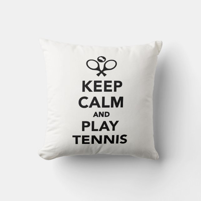 Coussin Gardez le tennis de calme et de jeu (Recto)