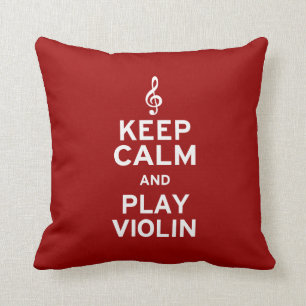 Coussin Gardez le violon de calme et de jeu