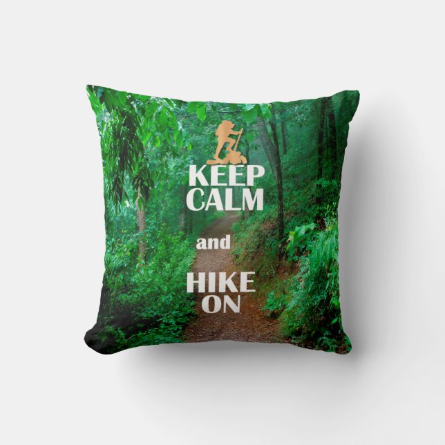Coussin Gardez votre calme et continuez à marcher (Recto)