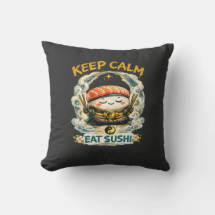 Coussin Gardez votre calme et mangez des sushis – Zen Kawa