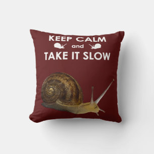 Coussin Gardez votre Calme et Prenez votre Temps (
