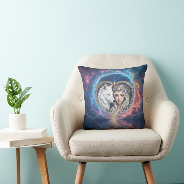 Coussin Gardien au clair de lune du Cœur Éternel.  (Chaise)