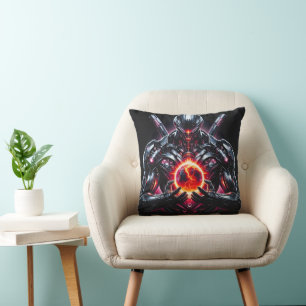 Coussin Gardien Cosmique Cybernétique Abstrait Robot Futur