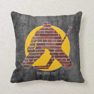 Coussin Gardien de but d'hockey de mur de briques