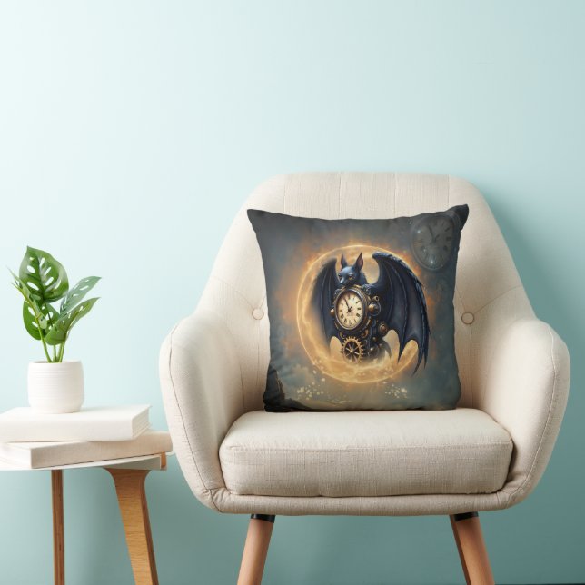 Coussin Gardien du temps au clair de lune – Chauve-souris  (Chaise)