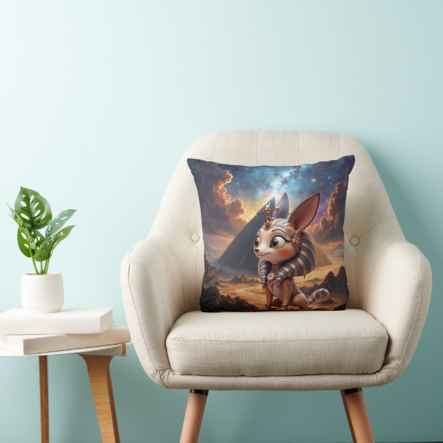 Coussin Gardien éclairé par la lune des sables anciens. (Chaise)