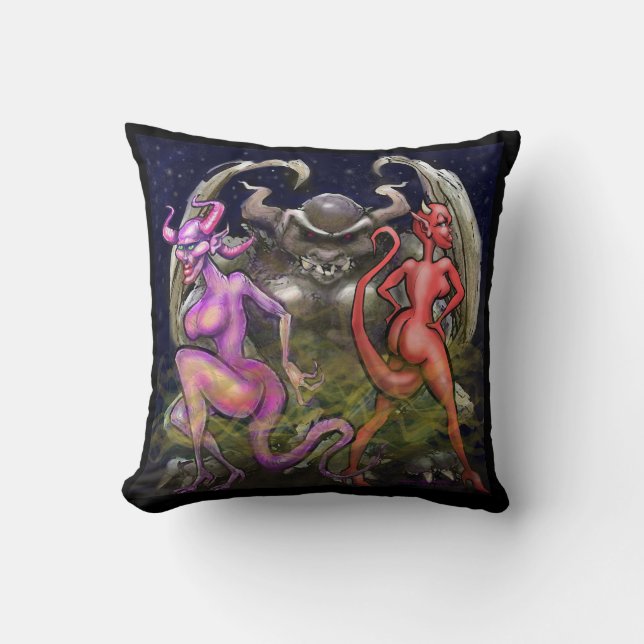 Coussin Gargoyle n Fae foncé (Recto)