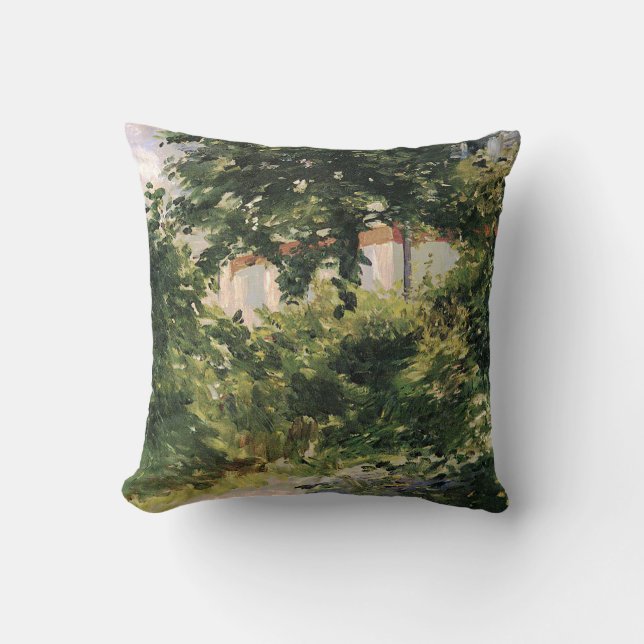 Coussin Gartenweg à Rueil Edouard Manet (Recto)
