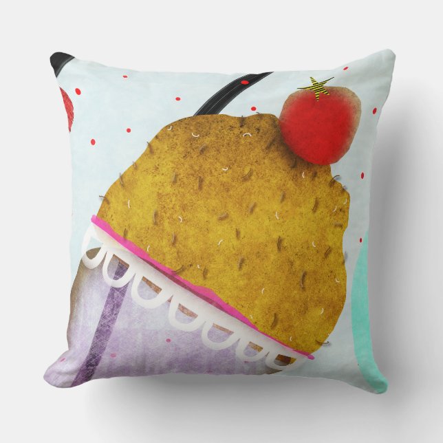 Coussin Gâteau à la crème douce Pois d'oiseaux (Recto)