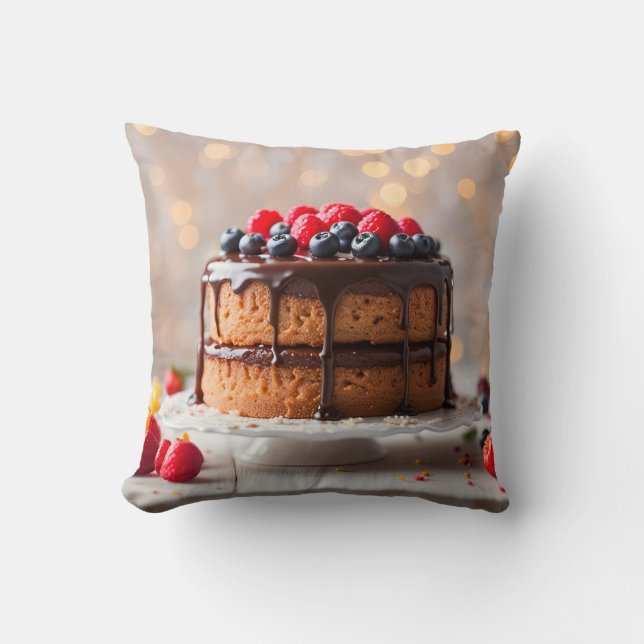 Coussin Gâteau avec des baies sur le dessus (Recto)
