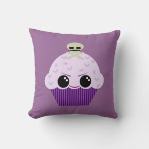 Coussin Gâteau Cupcake Kawaii Effrayant & Crâne