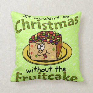 Coussin Gâteau de fruits secs drôle de bande dessinée d