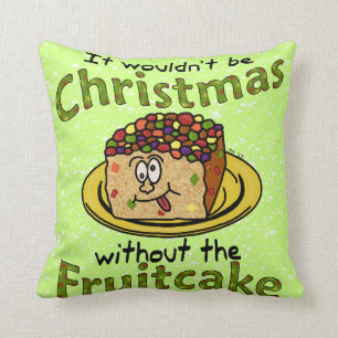 Coussin Gâteau de fruits secs drôle de bande dessinée de