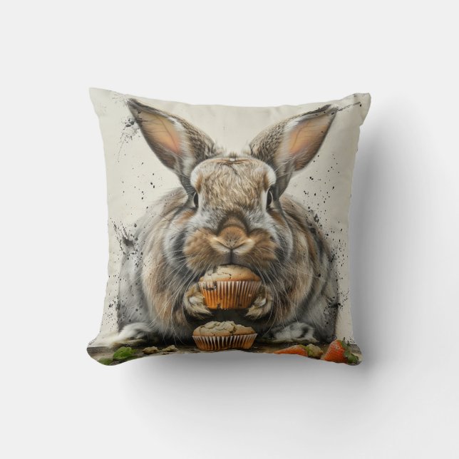 Coussin Gâteau décoratif pour premier anniversaire de Lapi (Recto)