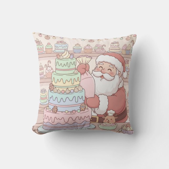 Coussin Gâteau Pastel aquarelle de la boutique sucrée du P (Recto)