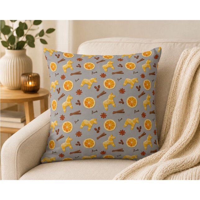 Coussin Gâteau Scandinave et Agrumes de Fêtes  (Créateur téléchargé)