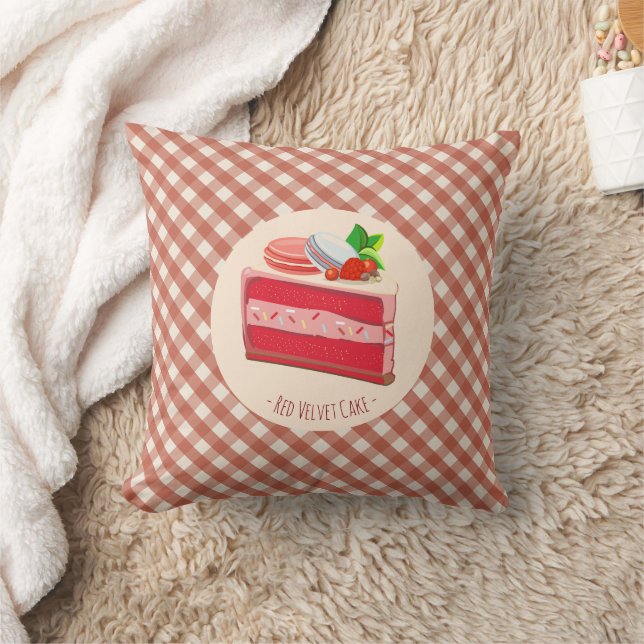 Coussin gâteau velours rouge avec fromage à la crème et fr (Couverture)