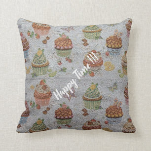 Coussin Gâteau Vintage Floral De Luxe