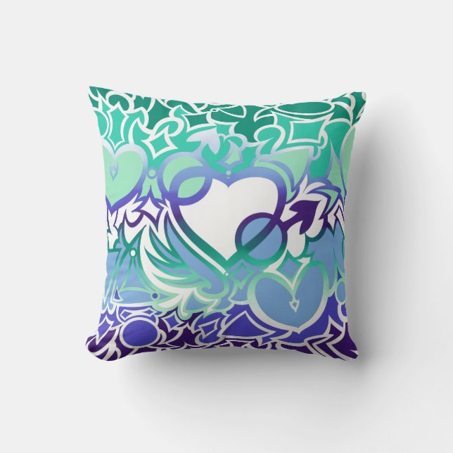 Coussin Gay Men MLM Fierté Gribouillis (Recto)