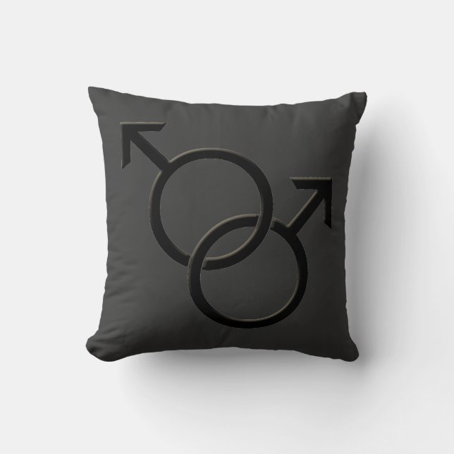 Coussin gay pride Homme Amour Jeter Oreillers & Ca (Recto)