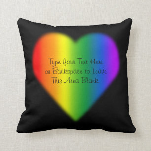 coussin gay pride Personnalisé Rainbow Love Lancer
