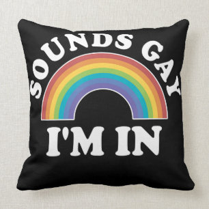Coussin gay pride S Hommes Femmes Lgbt Arc-En-Ciel Sons Ga