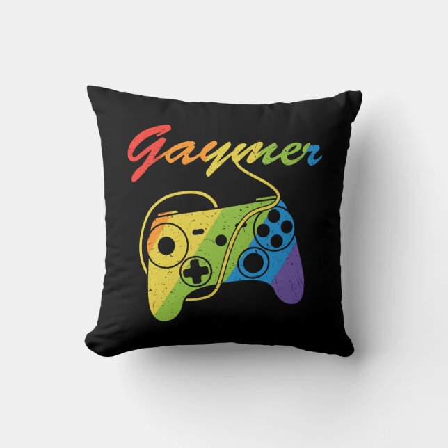 Coussin Gaymer | Rainbow Video Game Controller | Jeux (Recto)