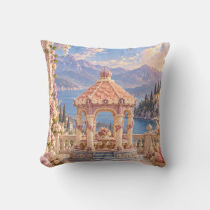 Coussin Gazebo Floral de Marzipan Mauve Palais du Lac Alpi