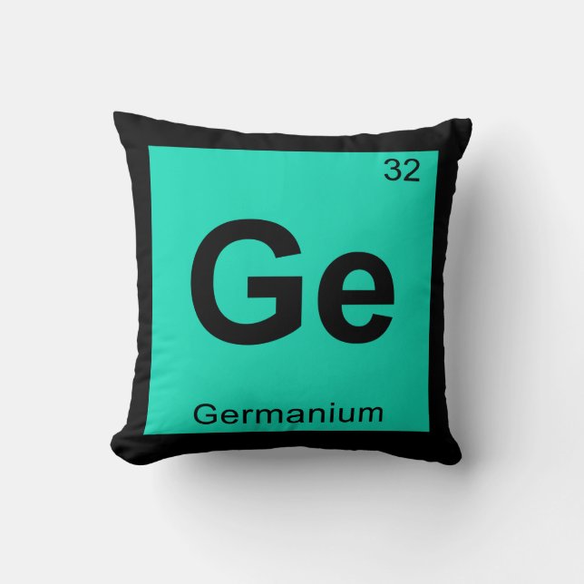 Coussin Ge - Chimie du Germanium Symbole du Tableau Périod (Recto)