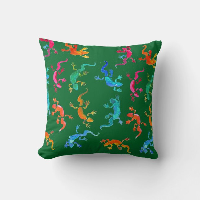 Coussin Gecko reptile éco nature (Recto)