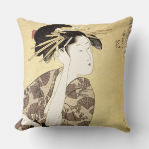 Coussin Geisha japonais dénommant des cheveux