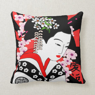 Coussin geisha vintage de Japonais de style