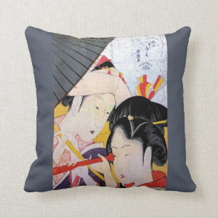 Coussin Geishas japonais asiatique